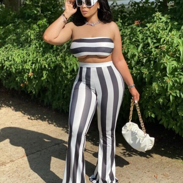 ✨This New Drop is giving us life!We have a feeling, you’ll be obsessed to.. shop our last chic a (2) Allure Striped Goddess Set