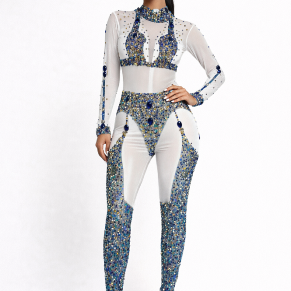 Azure Illusion Power Catsuit