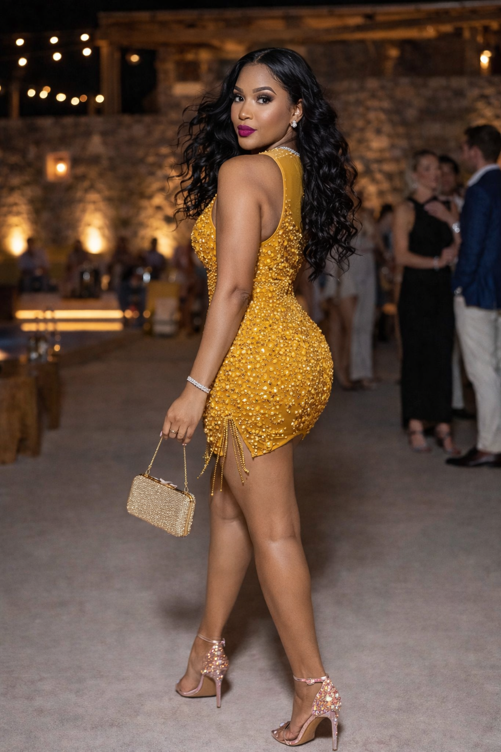 Golden Hour Allure Dress - Image 3